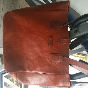 Polo large leather brown handbag